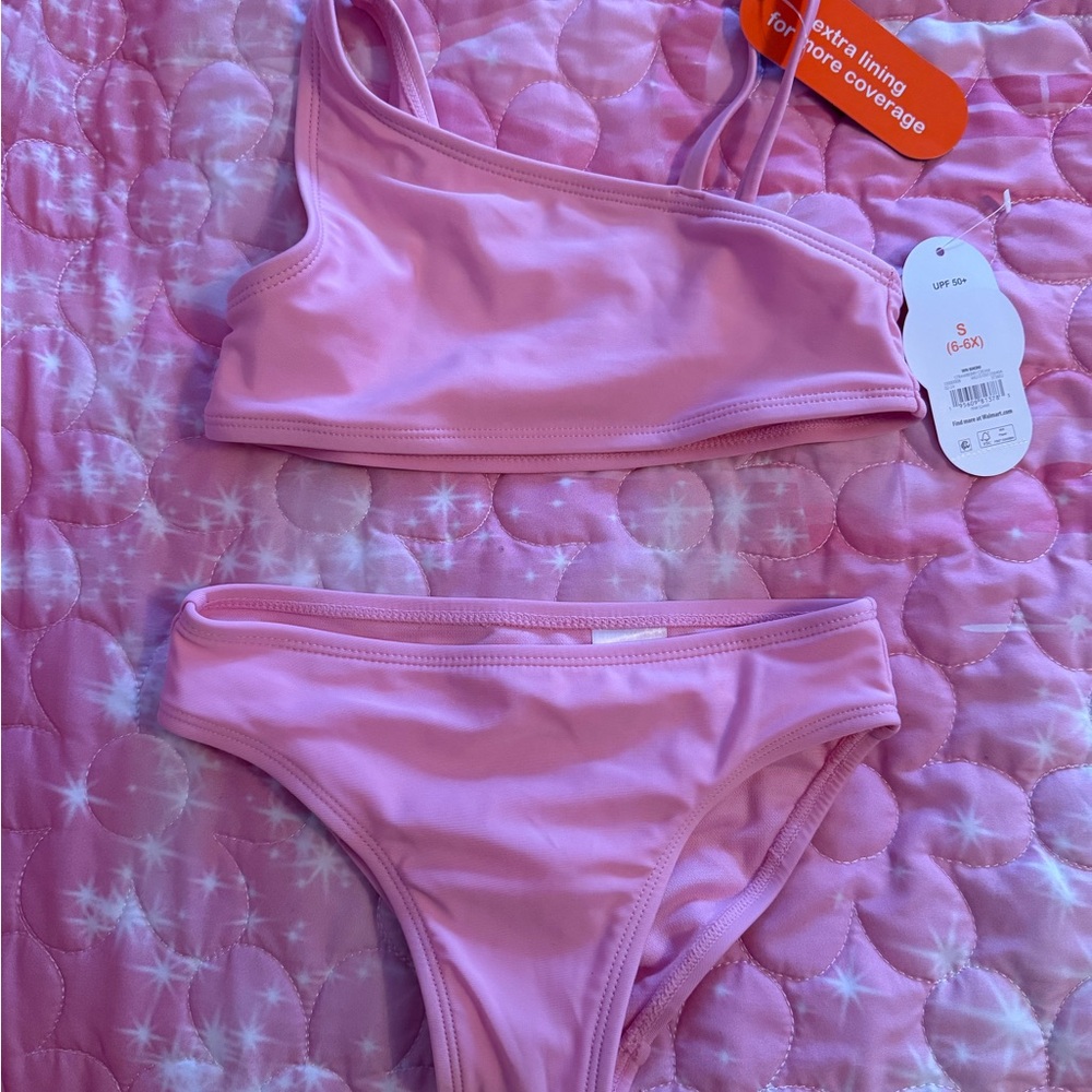 🚫 SOLD 🚫Girls pink 2 piece swimsuit